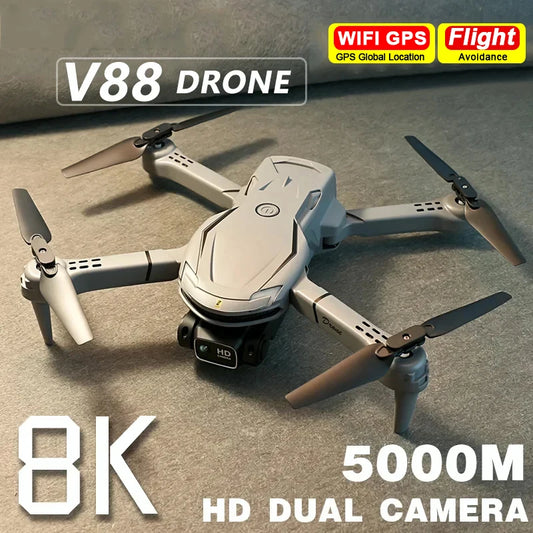 HD Mini V88 Drone 8K 5G GPS Professional Aerial Photography Remote Control Aircraft HD